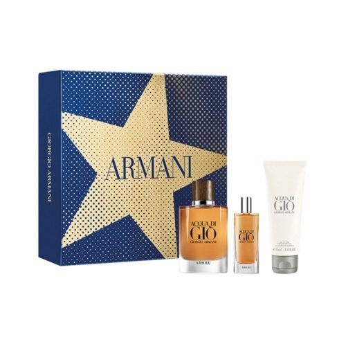 Armani Aqva Di Gio Absoli Edp 75ml +Mini 15ml +Body Shamoo